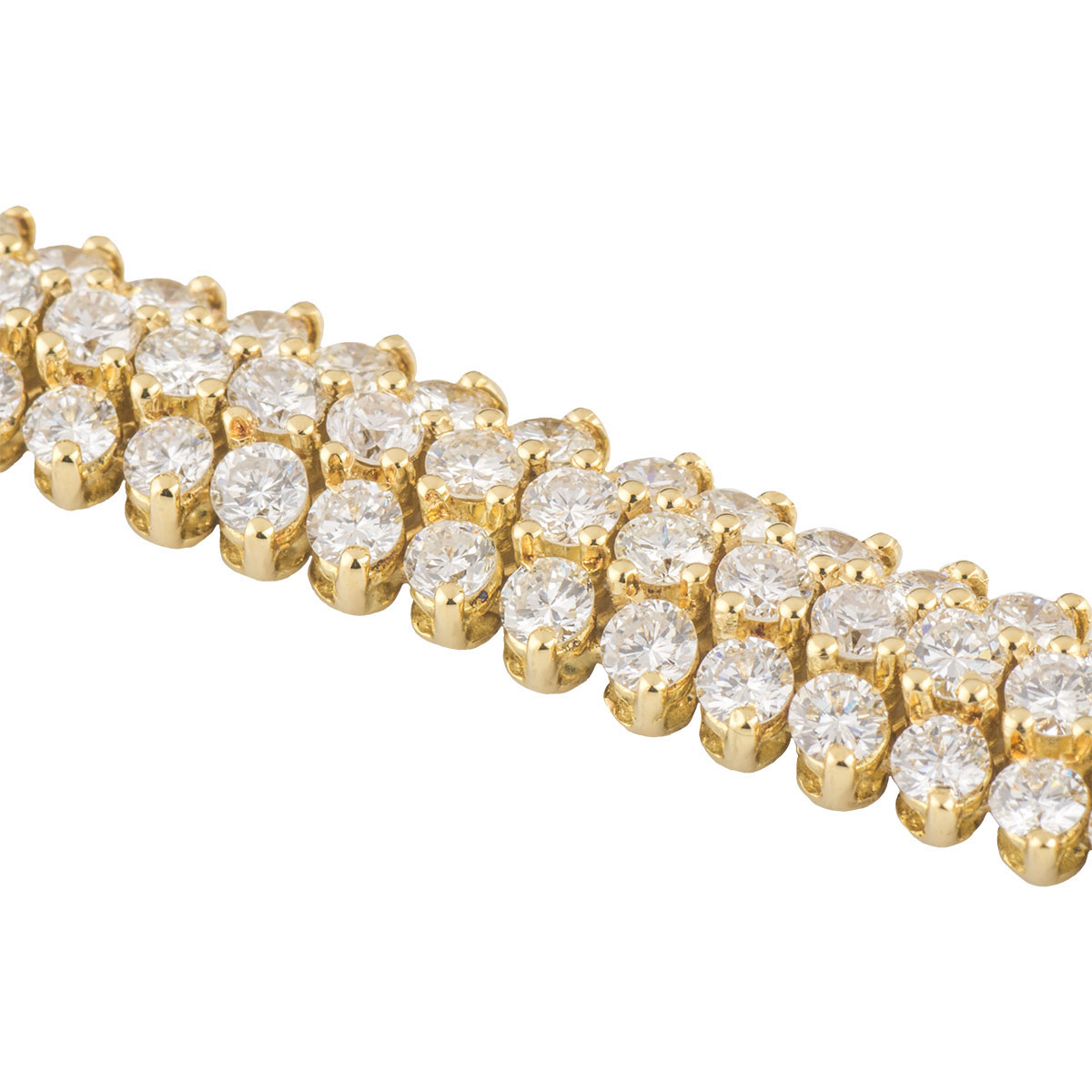 Yellow Gold Diamond Bracelet 10.20ct G+/VS+ | Rich Diamonds